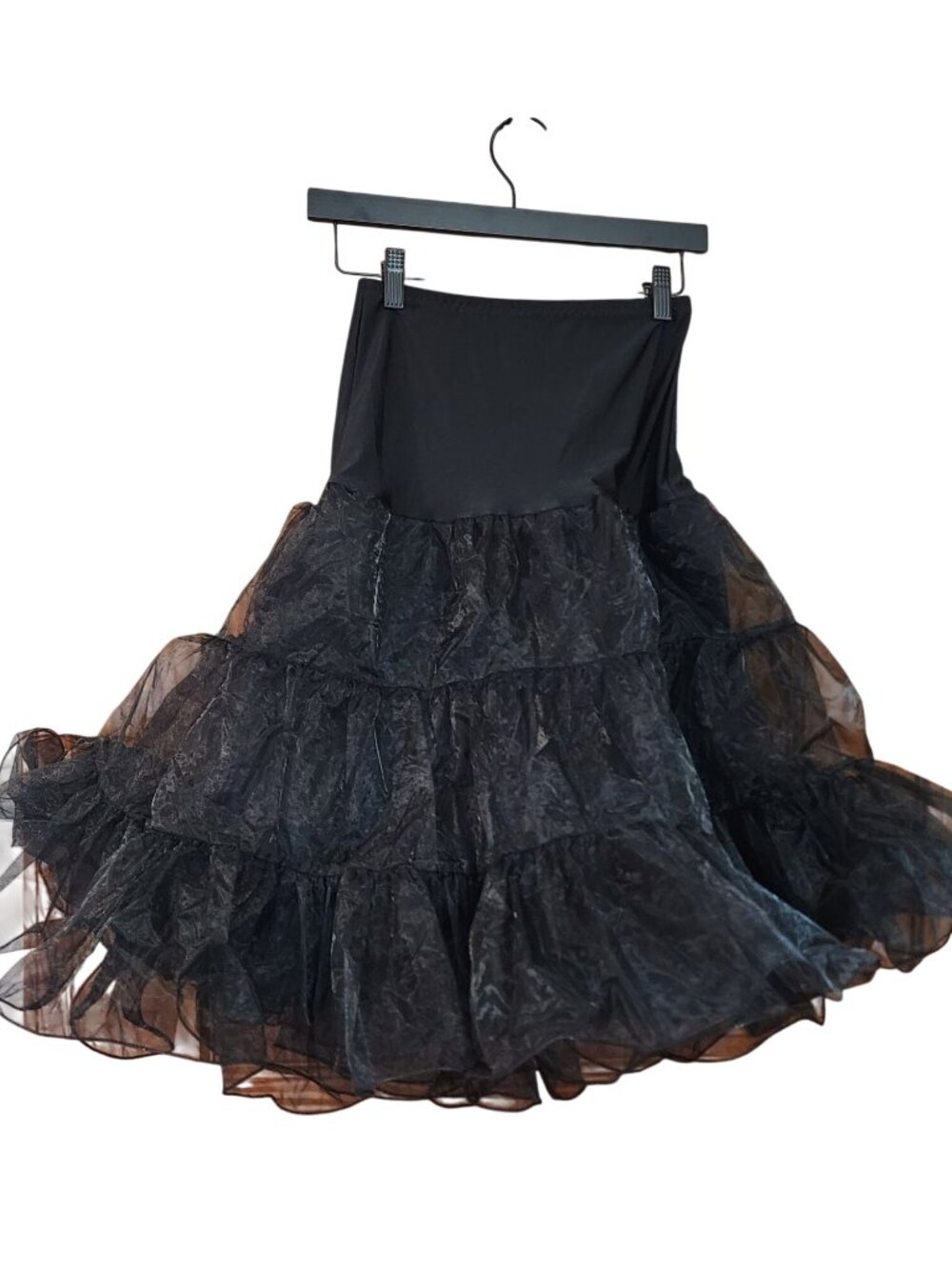 Black Petticoat Full Knee Length Womens New